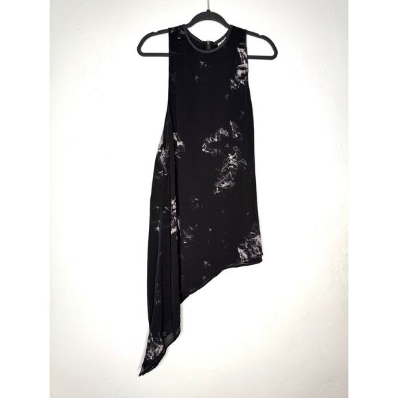 Gothic Asymmetrical Black & White Dress -Size 8 H&M - Picture 9 of 13